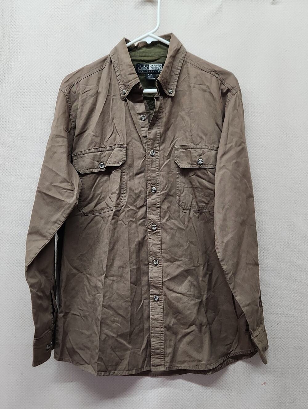 Canyon River Blues Men’s Brown Button-Up Utility Shirt Jacket